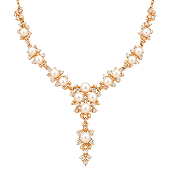 Rose Gold Pearl Necklace