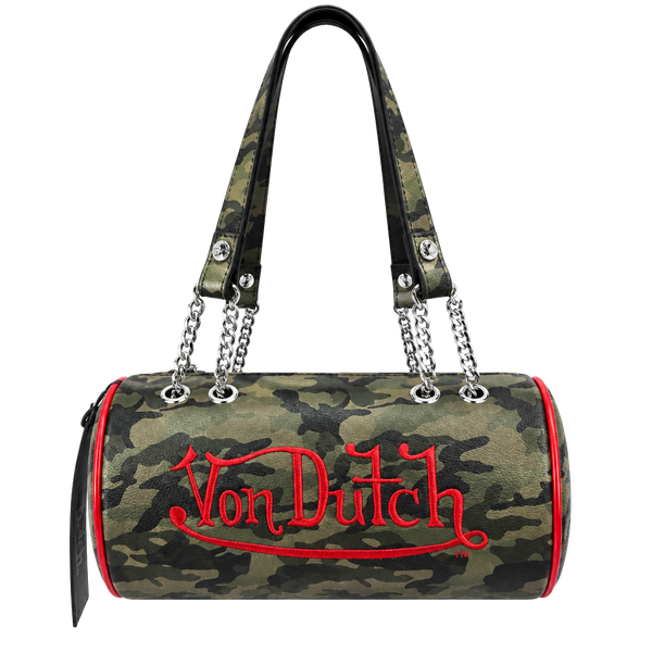 Von Dutch Barrel Bag Red Camo