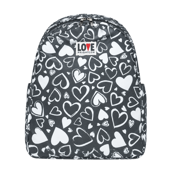 Brighton Endless Love Backpack Black White Hearts New with Tags