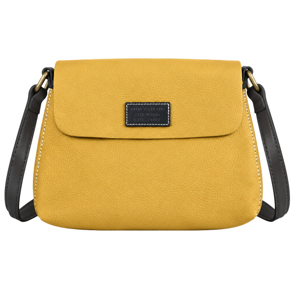 Borse in Pelle Genuine Leather Yellow Crossbody Handbag Made in Italy
