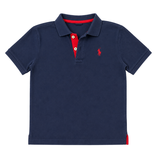 U.S. Polo Assn. Short Sleeve Polo Shirt Navy Red Child Size 