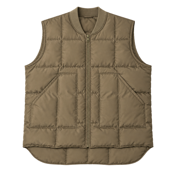 Walls Blizzard-Pruf Down Puffer Vest Size Large Tan Vintage