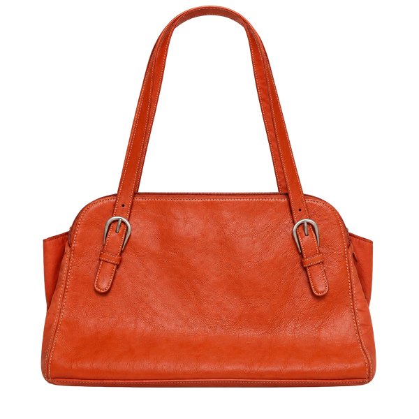 Franco Sarto Orange Leather Shoulder Bag