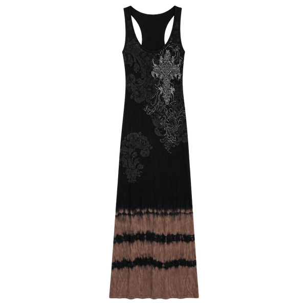 Vocal Maxi Dress Black Tie Dye