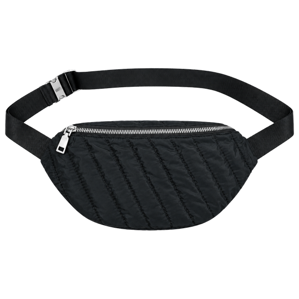 INC International Concepts Kaylie Quilted Black Belt Bag Fanny Pack