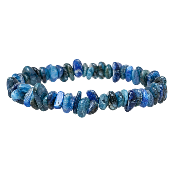 Unbranded Blue Sodalite Chip Stone Stretch Bracelet