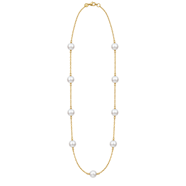 Premier Designs Gold Tone Faux Pearl Station Necklace