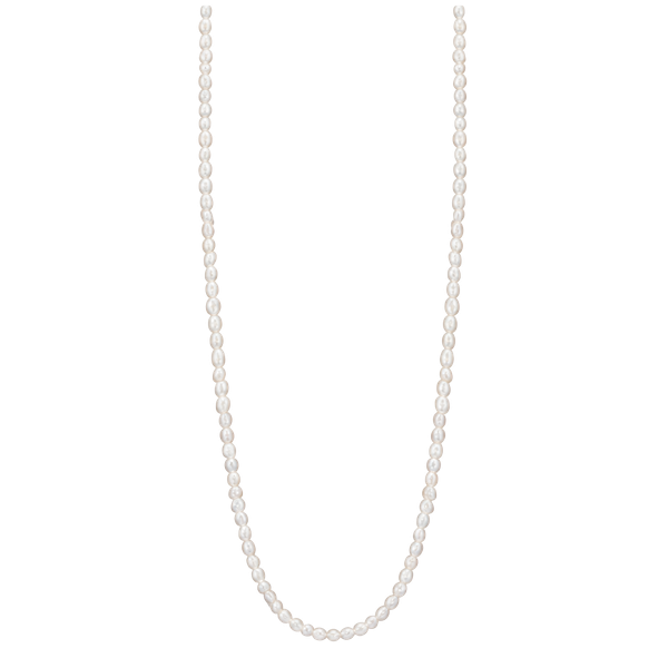 Freshwater Pearl Long Strand Necklace White