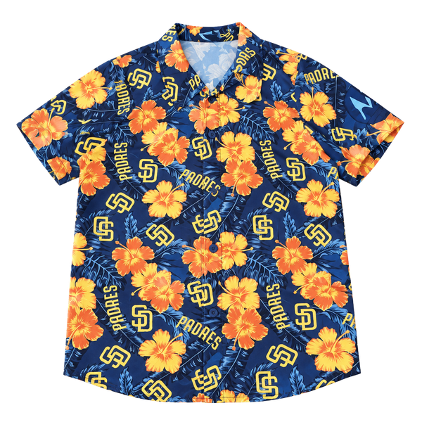 BDA Sports San Diego Padres Hawaiian Shirt Youth L Tropical Floral