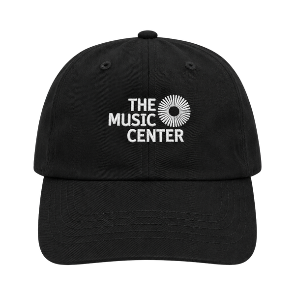 Hit The Music Center Hat Black Cotton Embroidered Logo Baseball Cap