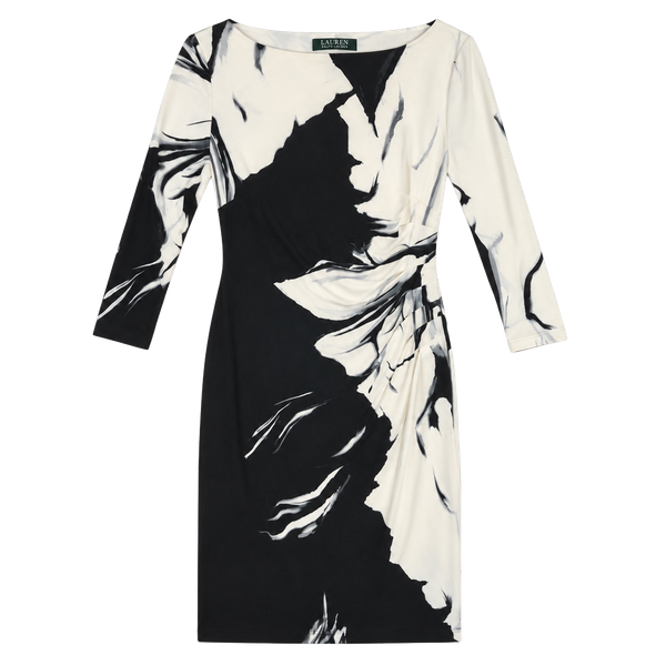 Lauren Ralph Lauren Size 6 Black White Floral Dress