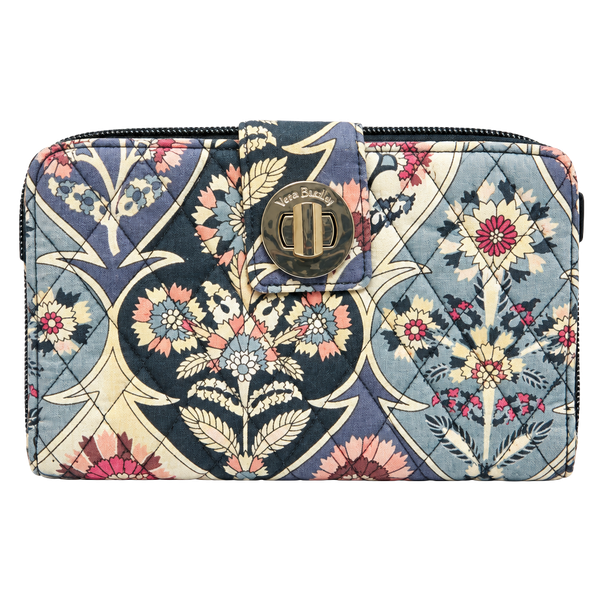Vera Bradley Charmont Meadow RFID Turnlock Quilted Wallet Floral