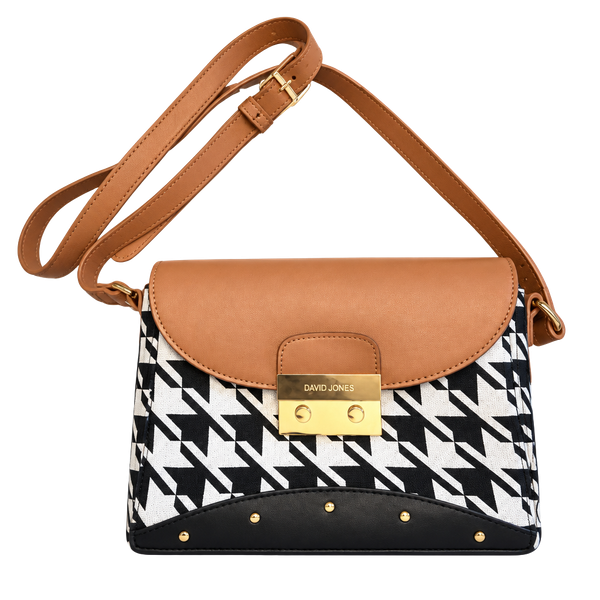 Spartina 449 Stoddard Push Lock Houndstooth Crossbody Bag