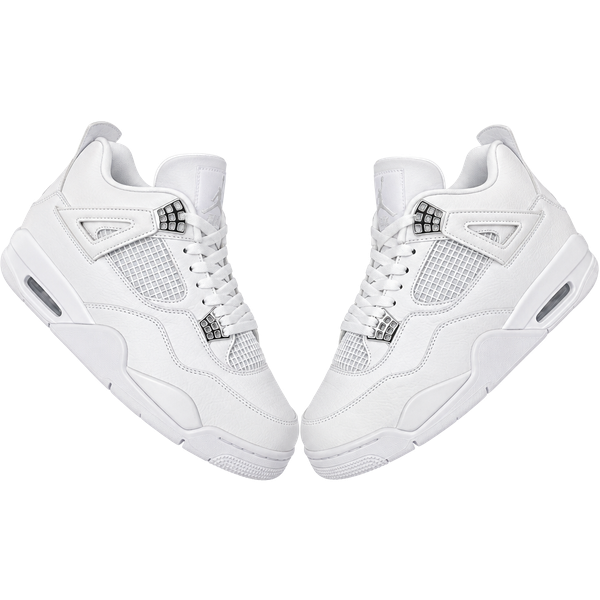Jordan Air Jordan 4 Retro Pure Money White Silver Sneakers