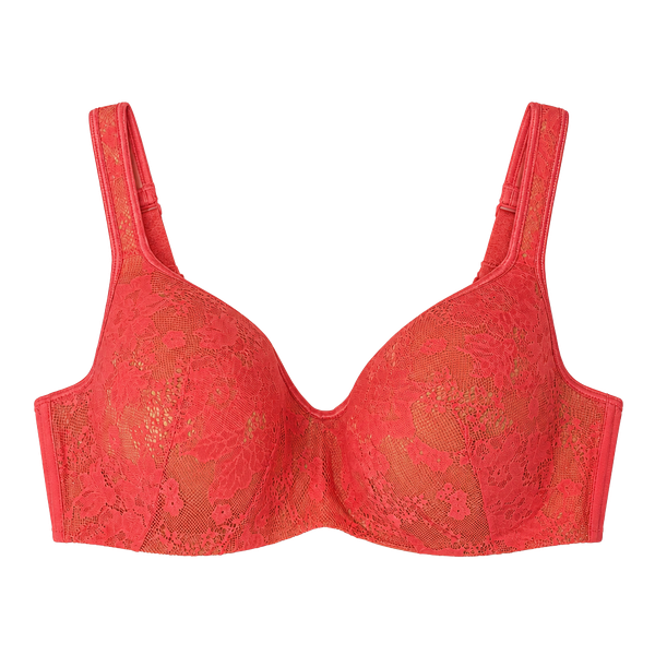 Cacique by Lane Bryant Women's Full Coverage Bra 40DD, Lightly Lined, Coral