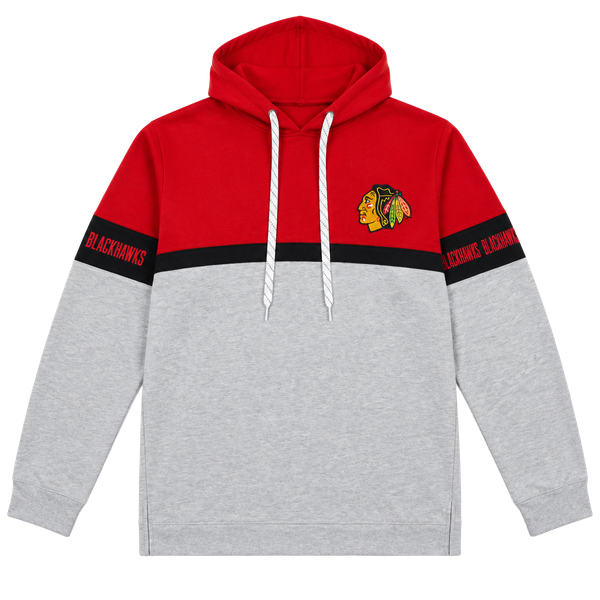 Chicago Blackhawks Youth Large (12/14) Pullover Hoodie – Red/Gray – NHL