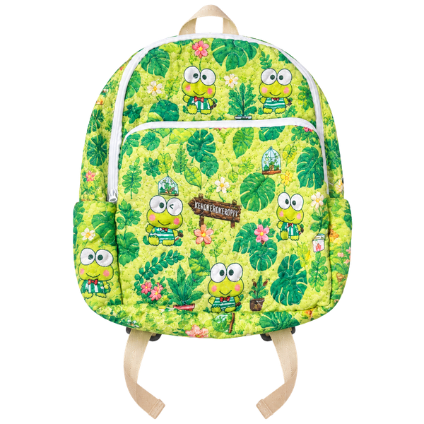 Sanrio Keroppi Green Quilted Plant Backpack