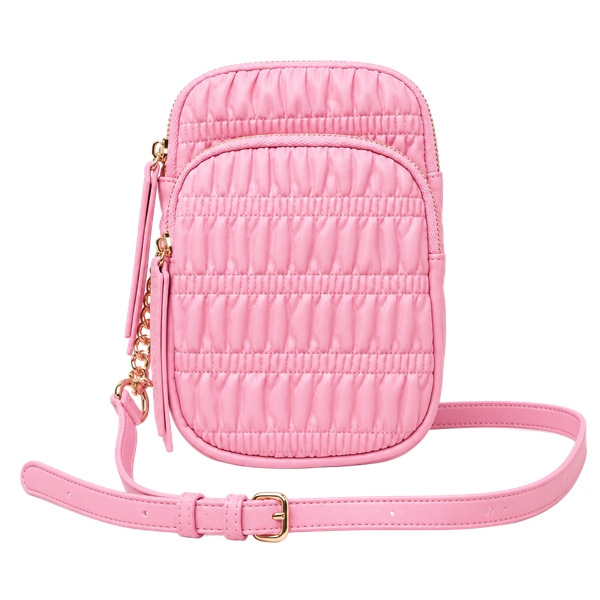 Moda Luxe Chantal Quilted Pink Vegan Leather Crossbody - NWT