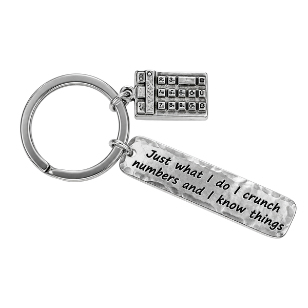 HOLLP Accountant Keychain That's What I Do I Crunch Numbers and I Know Things