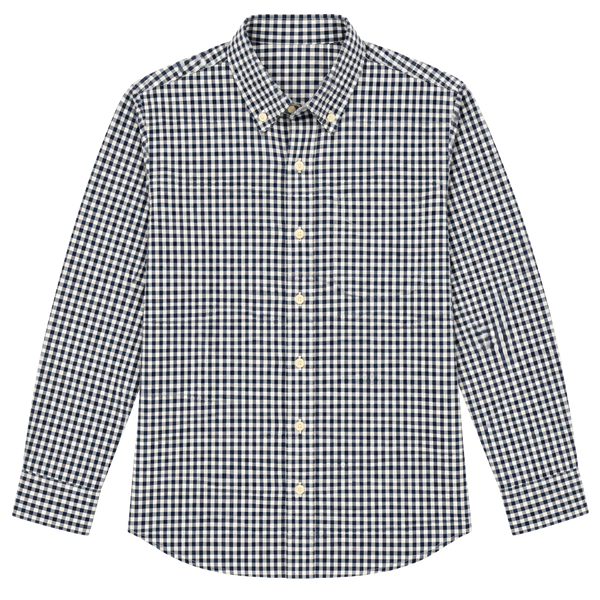 Gap Kids Button-Down Shirt Size XL (12) Blue Navy White Gingham Check