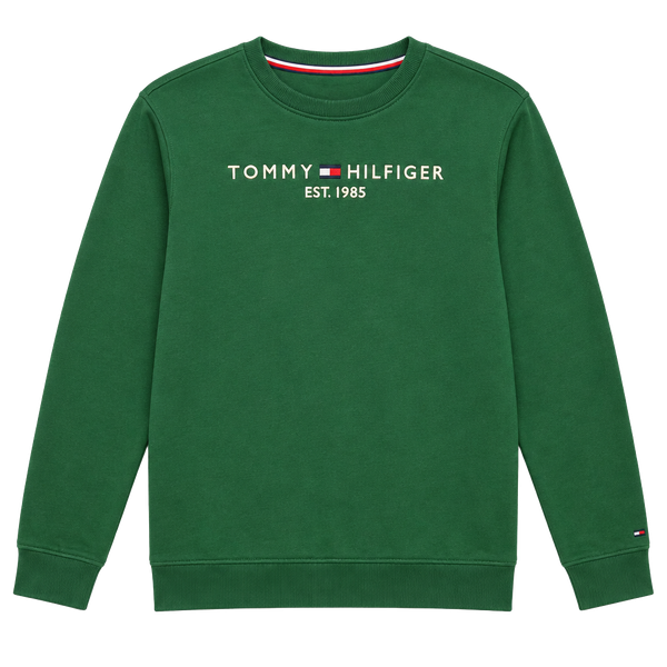 KIDS Tommy Hilfiger Logo Crewneck Sweatshirt Size XL Kids Green