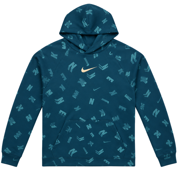Nike Therma-Fit Child’s Hoodie Size L Blue All-Over Print