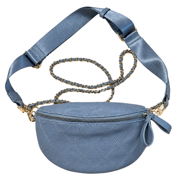 Urban Expressions Lachlan Quilted Belt Bag Blue