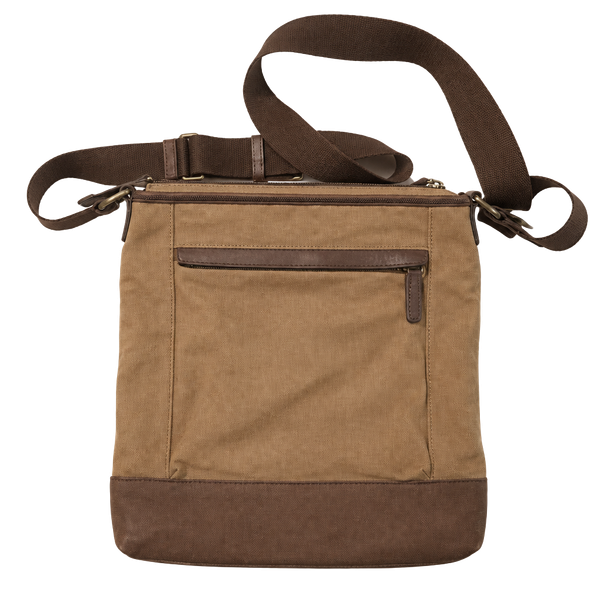 Coach Camden Canvas Zip Top Crossbody Messenger Bag Brown