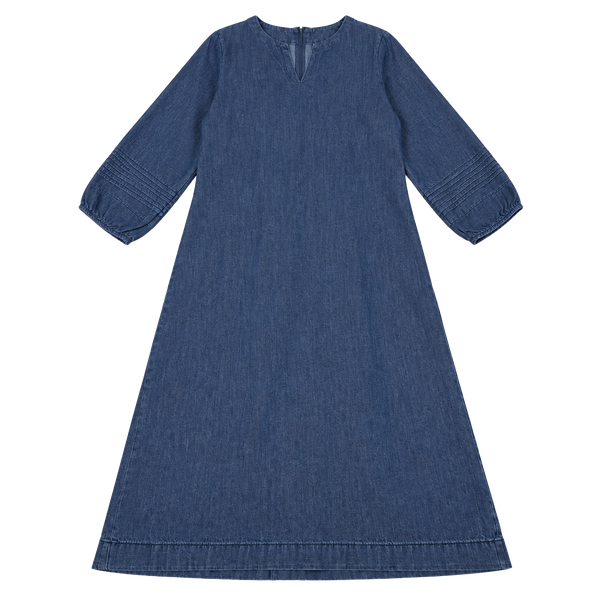 Talbots Denim Shift Dress Size 6P Blue Cotton Petite