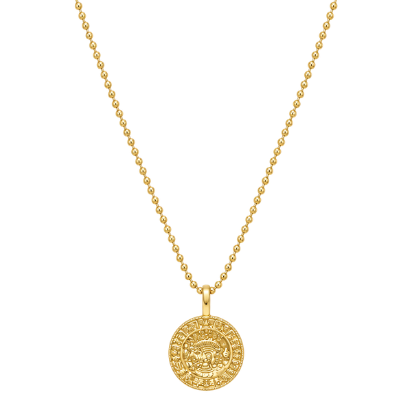 Melinda Maria Coin Pendant Necklace Gold-Tone Ball Chain