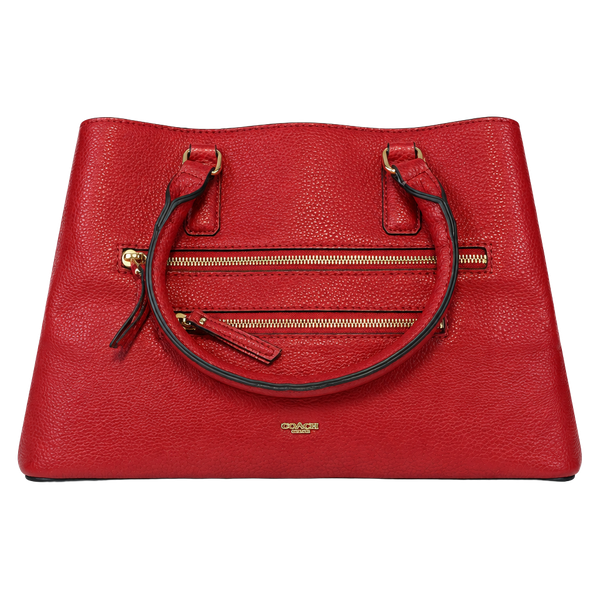 Mathew Julian Red Vegan Leather Tote Handbag
