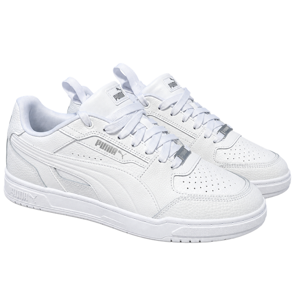 Puma Caven III Plus Size 9.5 White Silver Sneakers