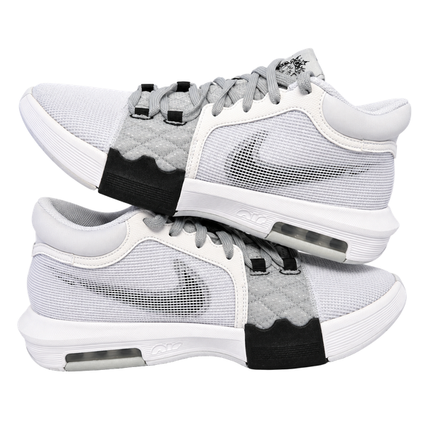 Nike LeBron Witness 8 Size 10 White Light Smoke Grey Basketball Shoes