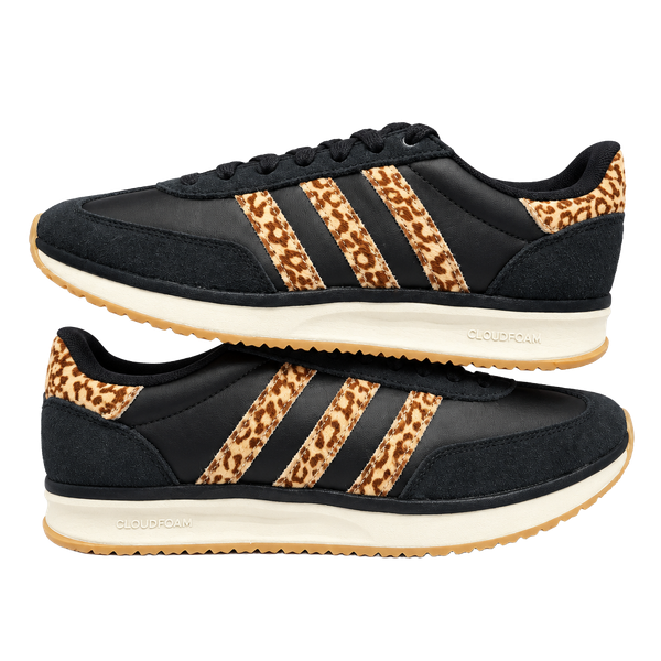 Adidas Run 70s 2.0 Size 10 Black Leopard Print Sneakers