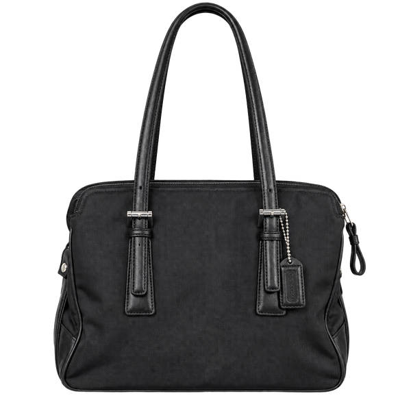 Vintage Y2K 2001 Coach Mercer 7436 Black Nylon Leather Satchel Crossbody