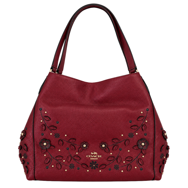 Coach Willow Floral Edie 31 Shoulder Bag Burgundy
