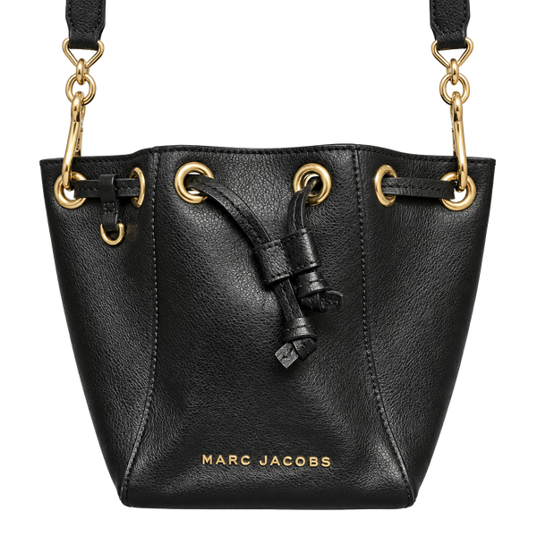 Marc Jacobs The Leather Bucket Bag Black Crossbody Small