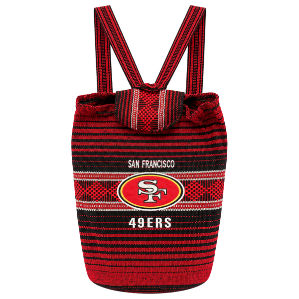 San Francisco 49ers Mexican Drug Rug Woven Backpack Striped Logo