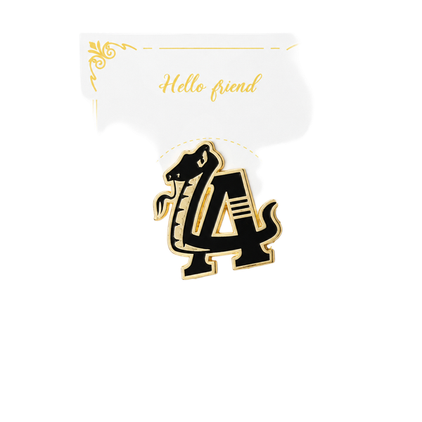 J0013 Hello Friend Snake Letter A Enamel Lapel Pin New