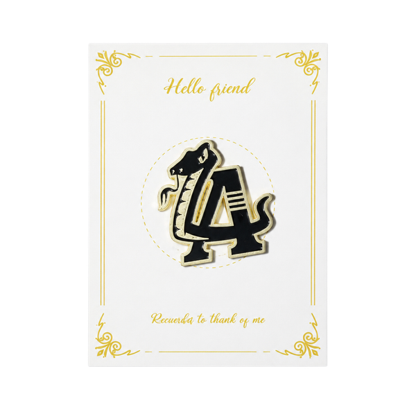 J0012 Hello Friend Snake Letter A Enamel Lapel Pin New