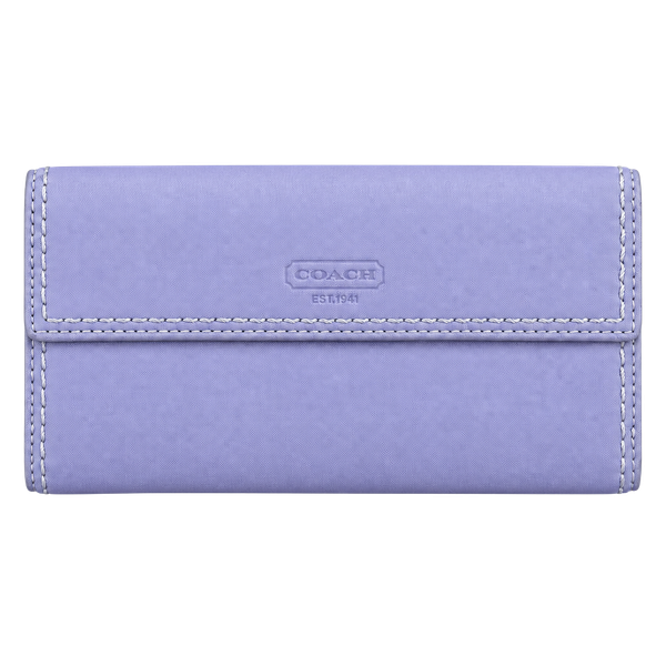 Coach Lavender Leather Turnlock Wallet