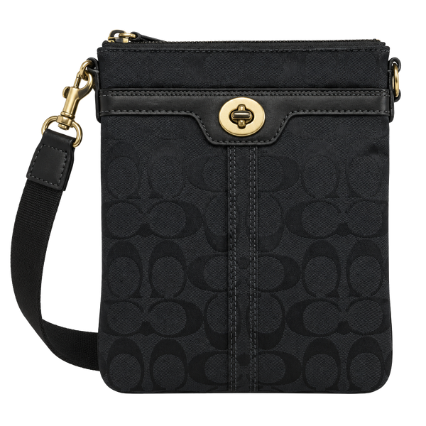 Coach Hampton Signature Swingpack Crossbody Bag Black M0767-40688