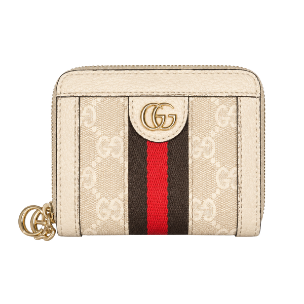 Gucci Ophidia Coin Zip Wallet Beige GG Supreme