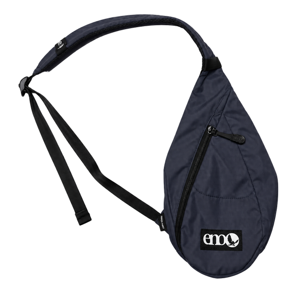 ENO Eagles Nest Outfitters Possum Pocket Sling Bag Gorpcore Outdoorcore Utility Techwear Campcore Crossbody Hammock Gear Bag Slate Charcoal Gray Padded Mesh Strap