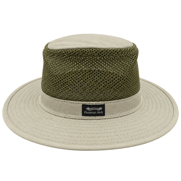 Panama Jack Mesh Safari Hat Size Medium Khaki Green Sun Outdoor