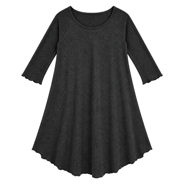 Angelrox Suger Black Striped Swing Dress