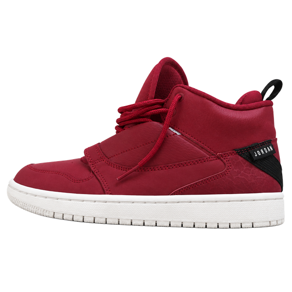Jordan 1 Mid Unisex Kids Sneaker Red/White/Black US 7Y AQ1331-600