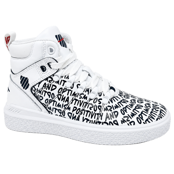 K Swiss x Gary Vee 004 Mid White Black Positivity & Optimism Womens Sneakers 6.5