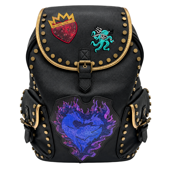  RARE Disney Store Descendants 3 Faux Leather Backpack Mal Evie Uma Senior Bag