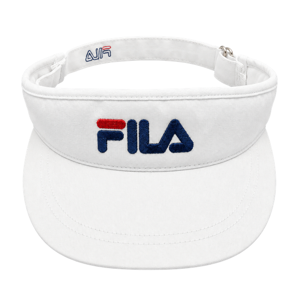 Fila vintage Sport Visor Cap Hat White Strapback OSFM Adjustable Tennis Active